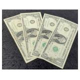 (4) 1963B $1 "Barr" FR Notes