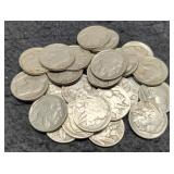 (25) Full Date Buffalo Nickels