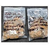 (4) Hundred Wheat Cents Post 1940