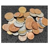 Lot w/ 50 World Coins Nice Mix Of Dates & Nations