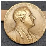 3" Heavy Bronze F.D. Roosevelt President Medal