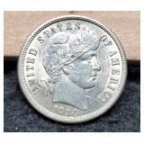 1914 Barber Dime AU