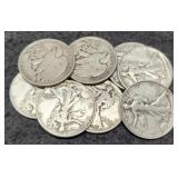 (8) W. Liberty Half Dollars Back To 1935