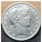 1894 Barber Half Dollar AU