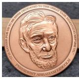 2" Abe Lincoln Copper President Token