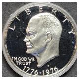 1976 Bicentennial Proof Silver Ike Dollar in Capsu