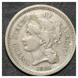 1865 Three Cent Nickel