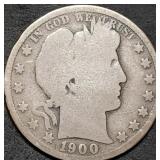 1900-O Barber Silver Half Dollar