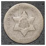 1852 Silver Three Cent Piece
