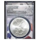 2021 1oz Silver Eagle ANACS MS70 First Strike