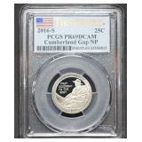2016 S Cumberland Gap NP 25C PCGS PR69DCAM