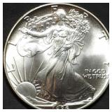 1986 1oz Silver Eagle Gem BU 1st Year