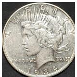 1934-D Peace Silver Dollar