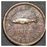 1863 Fishing Tackle & Coin Civil War Token