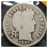 1897 Barber Silver Dime