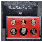 1981 US Mint Proof Set w/ SBA Dollar