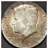 1964 Kennedy 90% Silver Half Dollar BU Toned