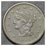1844 Large Cent, Higher Grade