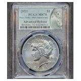 2021 Peace Silver Dollar PCGS MS70 Adv Release