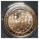 Franklin Mint 45mm Bronze US History Medal 1801
