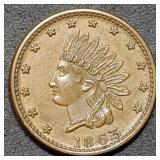 1863 Indian Head Patriotic Civil War Token BU