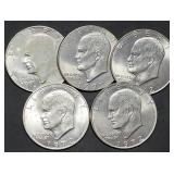 5 Eisenhower Dollars