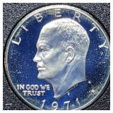 1971 S Proof Silver Brown Box Ike Dollar MIB