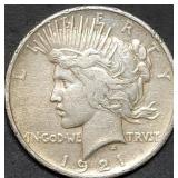 1921 Peace Silver Dollar, Key Date, Nice!