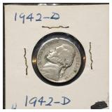 1942-D Jefferson Nickel in Holder