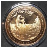 Franklin Mint 45mm Bronze US History Medal 1785