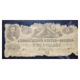1862 Confederate $2 Banknote T-42