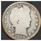 1900 Barber Silver Quarter