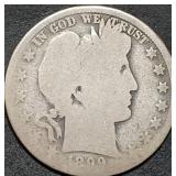 1899-O Barber Silver Half Dollar