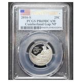2015 S Cumberland Gap NP 25C PCGS PR69DCAM
