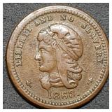 Scarce 1863 Liberty and No Slavery Civil War