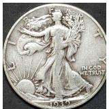 1939 Walking Liberty Silver Half Dollar