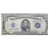 1934 D $5 Silver Certificate Banknote Nice