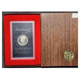 1974 S Proof Silver Brown Box Ike Dollar MIB
