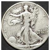 1942-D Walking Liberty Silver Half Dollar