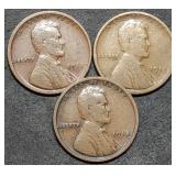 1918 P,D,S Lincoln Wheat Cent Set