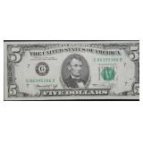 1974 $5 FRN Chicago Illinois Crisp Unc CU