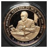 Franklin Mint 45mm Bronze US History Medal 1968