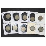 10 Nice Liberty V Nickels in Holders