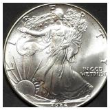 1986 1oz Silver Eagle Gem BU 1st Year