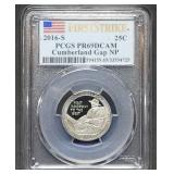 2016 S Cumberland Gap NP 25C PCGS PR69DCAM