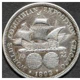 1892 Columbian Exposition Silver Half Dollar