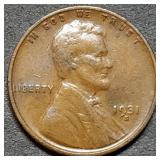 1931-S Lincoln Wheat Cent, Key Date, Nice!