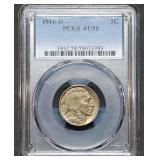 1916-D Buffalo Nickel PCGS AU58, Key Date