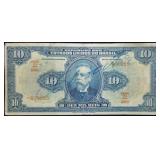 1920s Brazil 10 Mil Reis Banknote