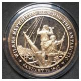 Franklin Mint 45mm Bronze US History Medal 1840